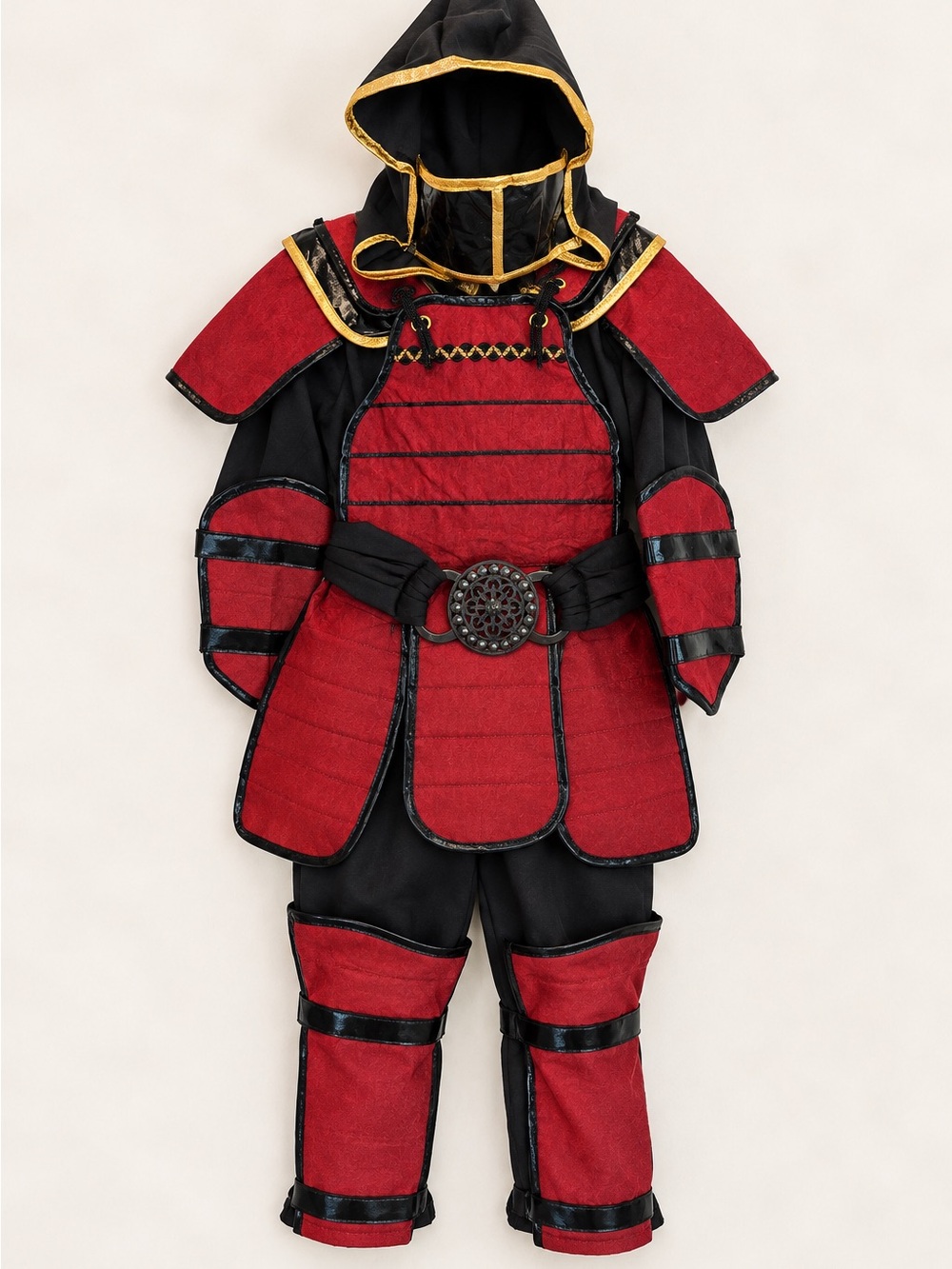Kids Ninja Warrior Costume with Hood and Armor / Boys Samurai Halloween Costume